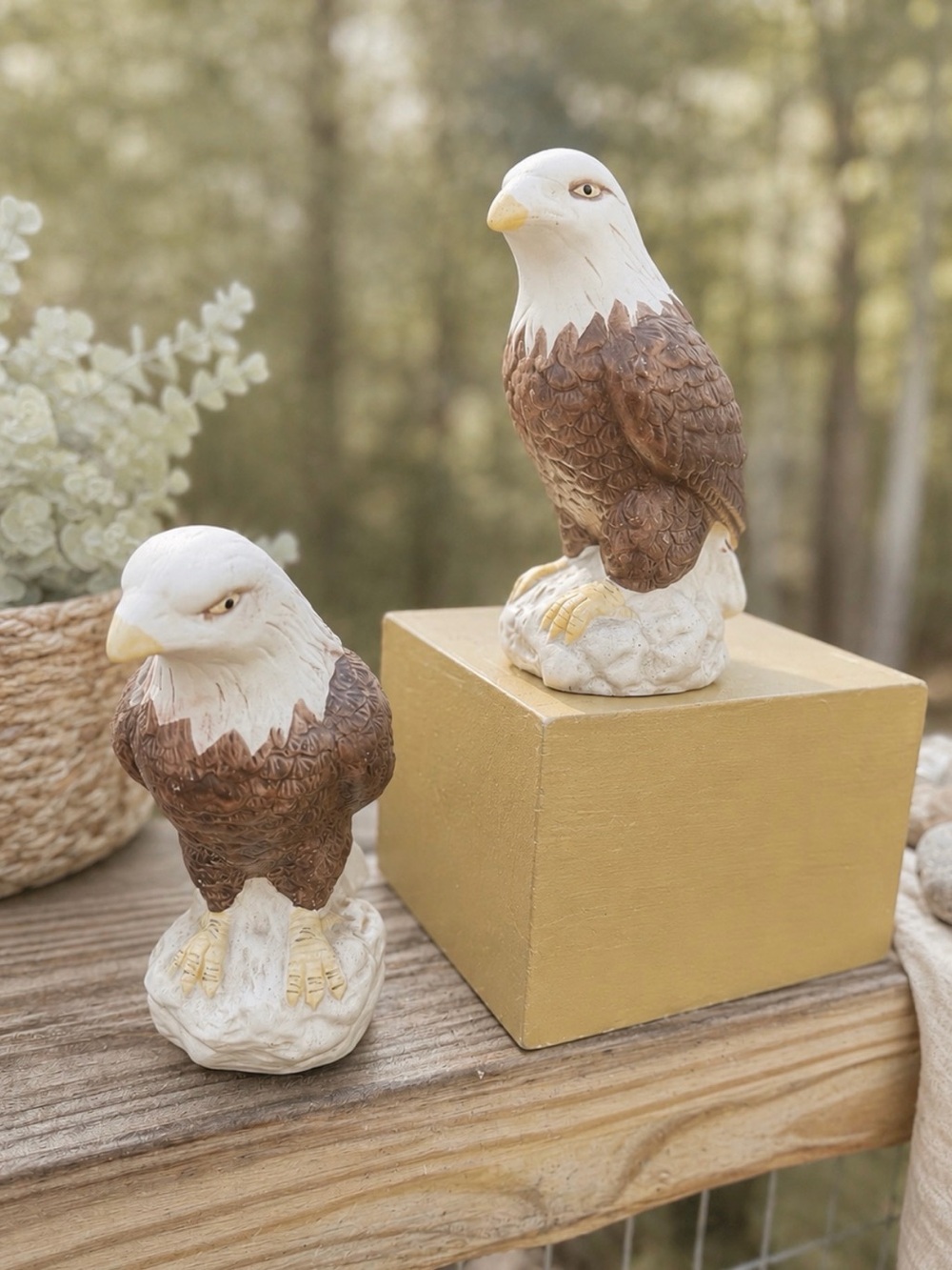 Ceramic Bald Eagle Figurines
